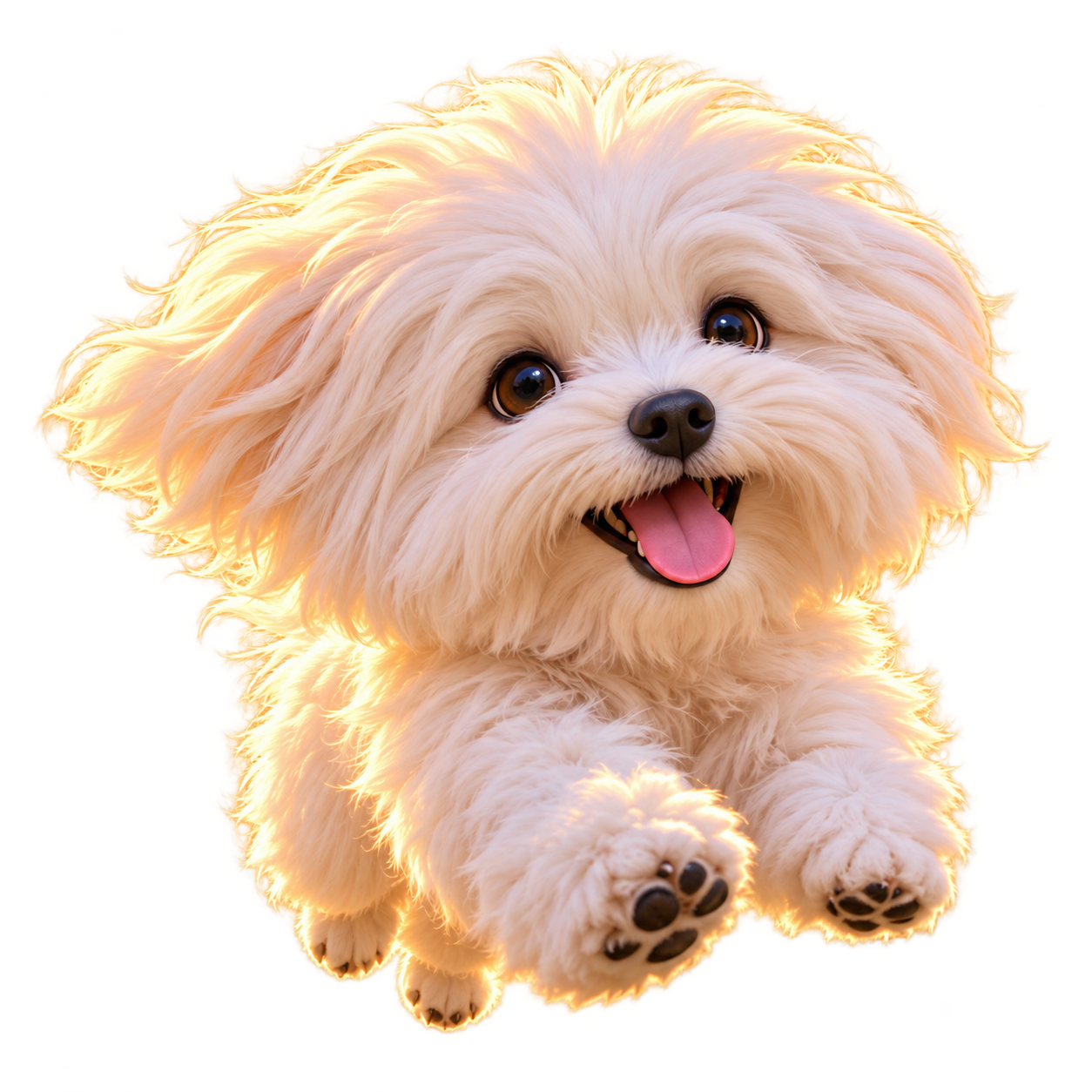 Mimi, a fluffy white dog